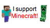 i support minecraft